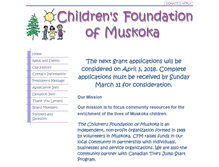 Tablet Screenshot of childrenofmuskoka.com